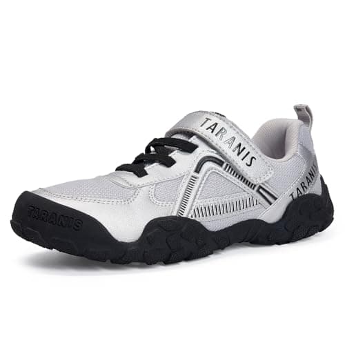 TARANIS Boys Girls Hiking Shoes Kids Sneaker Trail Running Shoes Outdoor Walking Shoes A Sliver 31