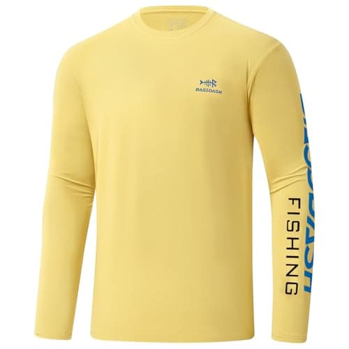 BASSDASH Men’s UPF 50+ Sun Protection Long Sleeve Shirts Quick Dry Performance SPF UV Shirt for Outdoors Fishing Hiking FS31M