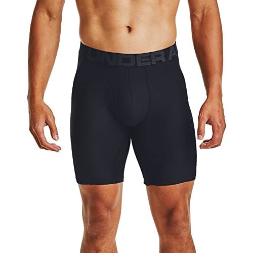 Under Armour mens Tech 9-inch Boxerjock 2-Pack, Black (001)/Black, X-Small