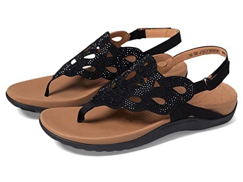Rockport Women's Ridge Sling, Black Bling, 8.5