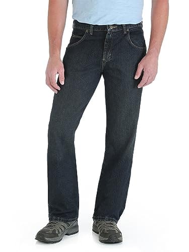 Wrangler Mens Big Rugged Wear Relaxed Straight Fit Jeans, Union, 48W x 30L US
