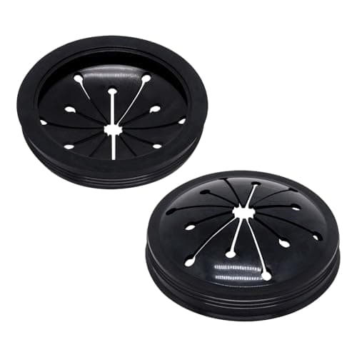 BUXIMN 2pcs 3-1/8" Garbage Disposal Splash Guard, Quiet Garbage Guard Disposal Drain Cover Garbage Disposals Rubber Drain Plugs Sink Splash Guard Replacement