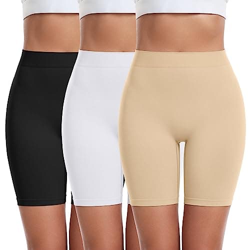 FRESBEIT Slip Shorts for Under Dresses Anti Chafing Yoga Biker Shorts Women