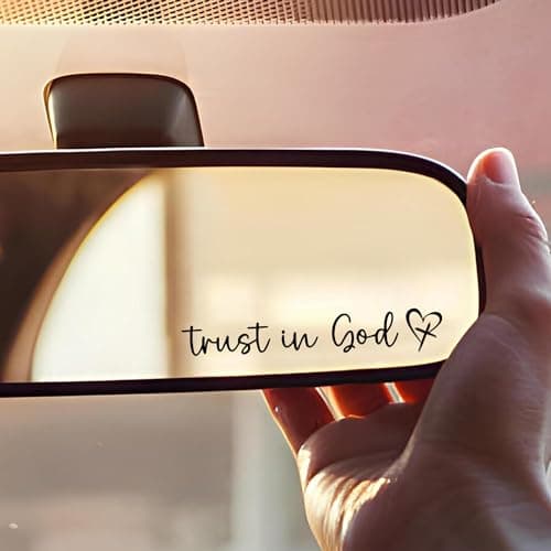 KATINAT 3X I Love You Drive Safe Mirror Sticker, Car Stickers for Women, Automotive Decals, Rear View Mirror Sticker, Stocking Stuffers for Women, Men, I Love You Gifts (TIG Black)