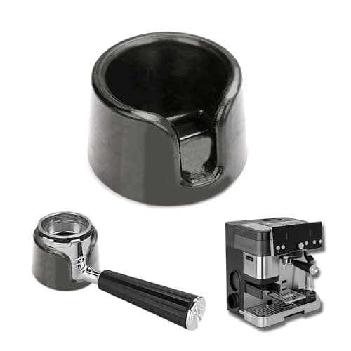Coffee Tamper Base Compatible with Ninja Espresso Machine ES601/ES701,Handheld Portafilter Support Stand For Ninja Cafe Luxe,Anti-Slip Coffee Accessories Improves Tamping Stability & Extraction Black