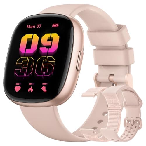 Smart watch for Men Women Fitness: 1.83"Fitness Tracker with Blutooth Call 24/7 Heart Rate SpO2 Sleep Monitor IP68 Waterproof 120+Sport Mode Activity Tracker Compatible iPhone Android Phones (3 Bands)