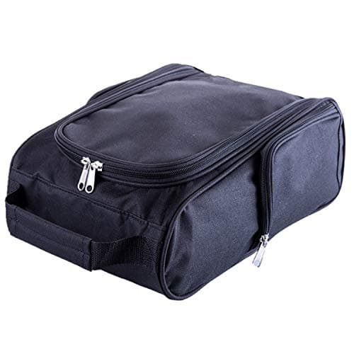 Golf Shoes Bag for Men Sport Bag - Zippered Storage Bag Travel Shoes Case carrier Tote Bag for Sport Golf Tennis and Other Accessories (Black)