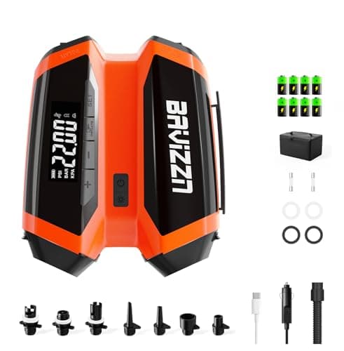 BAVIZZN Rechargeable Paddle Board Pump, Electric SUP Pump for Inflatables
