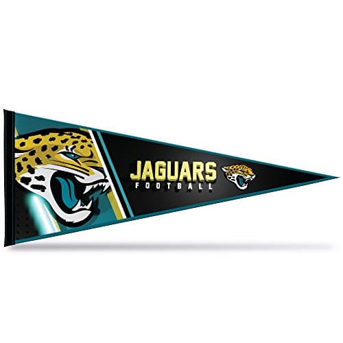 Rico Industries NFL Football Jacksonville Jaguars Primary 12" x 30" Felt Wall Décor Pennant - Great for Home/Bed Room/Man Cave Décor