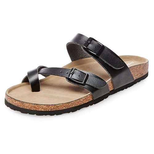 Madden Girl Women's Bryceee Footbed Sandal, Black Paris, 5