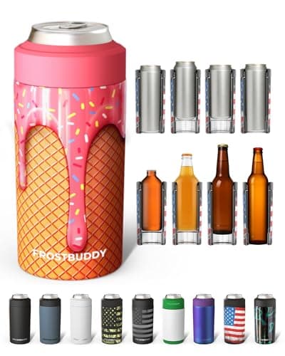 Frost Buddy Universal Can Cooler - Fits Slim Cans, 12 & 16oz (Ice Cream)