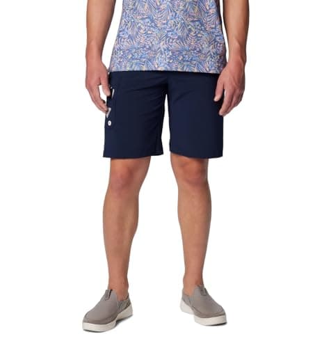 Columbia Mens PFG Terminal Tackle II Quick Dry Short, Collegiate Navy/White, 28 x 10