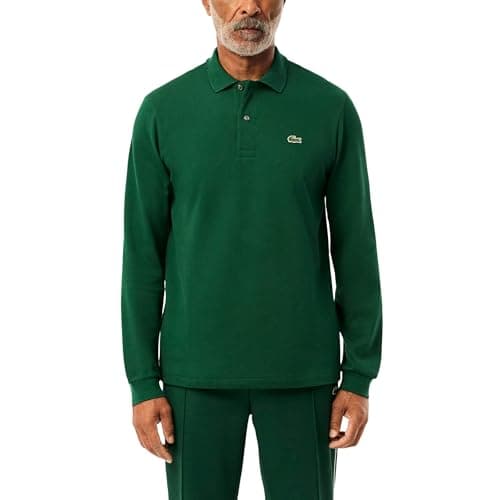 Lacoste Men's Classic Fit Long Sleeved L.12.12 Polo Shirt, Green, X-Small