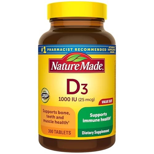 Nature Made Vitamin D3 1000 IU (25 mcg), 300 Vitamin D Tablets