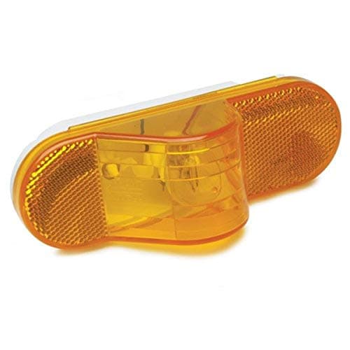 RoadPro RP-6164A Amber 6.5" x 2.25" Oval Sealed Light with Dome and 3-Prong Connector