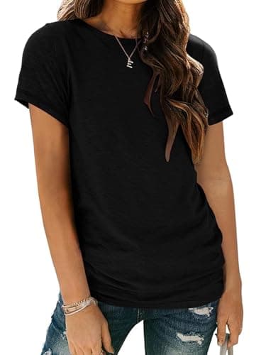 Zeagoo Womens T Shirt Short Sleeve Summer Tops Crewneck School Teachers Clothes Spring Beach Vacation Outfit