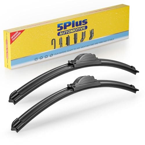 5 PLUS 22 Inch Windshield Wiper Blades 2 Pack(Pack Of 2), All-Season Performance Automotive Replacement Windshield Wiper Blades for My Car