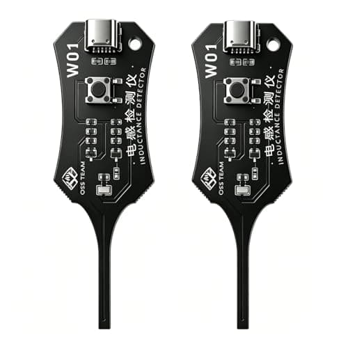 Type-C Inductance Tester, Quick Fault Check Inductor Tester for Motherboard Coil, Electronic Circuit Board Electromagnetic Detection Tool for PC & Phone Repair Component1 (2 Pack)