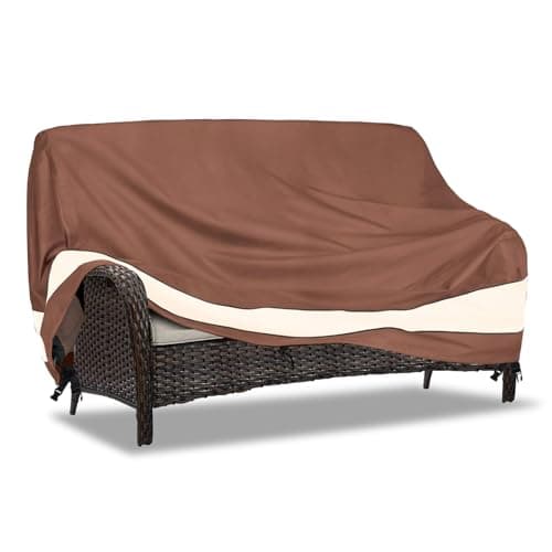 Sobana 3-Seater Patio Sofa Covers, Outdoor Couch Cover Fits up to 77"W x 32.5"D x 33"H, Heavy Duty Waterproof Patio Furniture Covers,Brown