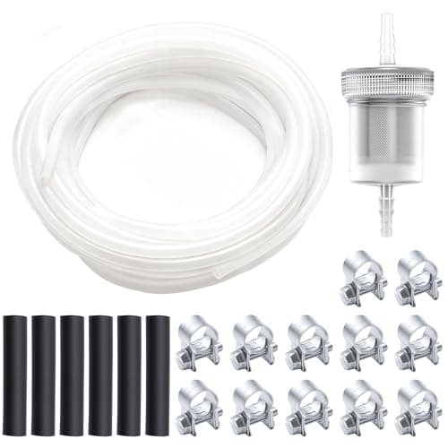 smseace 1 Set 16.4FT(5M) Fuel Line Kit with Fuel Filter and Hose Clamps for Diesel Heaters of Suitable Models