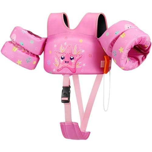 HeySplash Toddler Swim Vest, Toddler Floaties Fit 13-30 Lbs, Puddle Kids Jumper with Adjustable Strap, Pool Float Jacket Arm Floaties Baby Floatie Water Wing, Pool Sea Swimming Aid