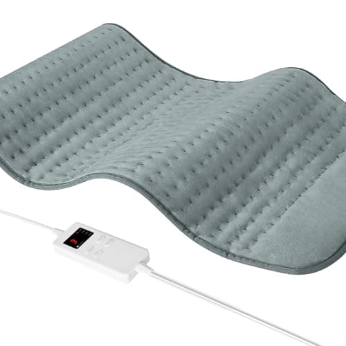 Heating Pad for Mom Christma s Birthday Gifts, 17"x33" Large Heating Pads for Back Pain Period Cramps Relief & Relax, Moist/Dry Heat Pad 6 Heat Levels, 4 Timer Auto Shut Off