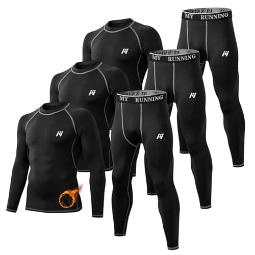 MeetHoo Men's Thermal Underwear Set Fleece Lined Base Layer Long Johns