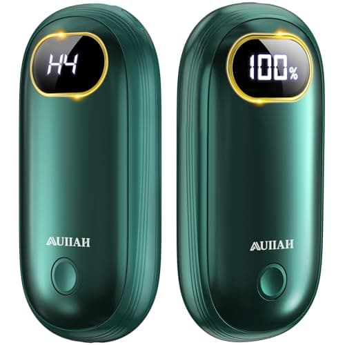 Hand Warmers Rechargeable - Electric Hand Warmers 2 Pack with Dual-Sided Heating for 15Hrs Warmth, LED Display & Flashlight, Hunting Essentials, Gifts for Christmas Man Women Raynauds Golf