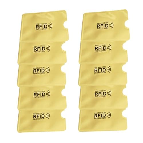 ulafbwur Aluminium 10Pcs Portable Anti-magnetic RFID Credit Bank ID Card Sleeve Protective Case