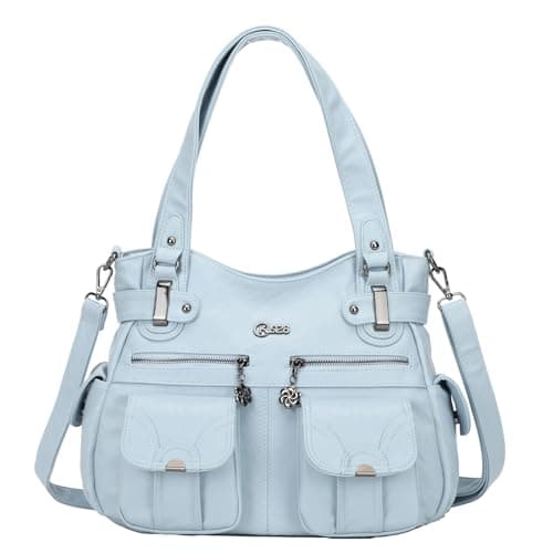 KL928 Women's Large Purses Handbags PU Leather Multi-Pocket Shoulder Bag