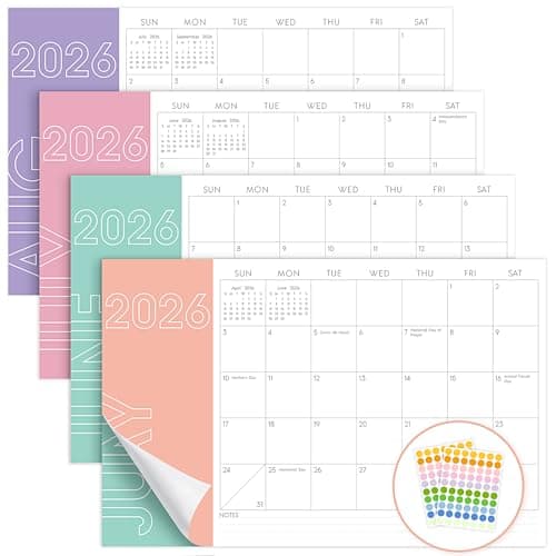 KONVINIT Large Desk Calendar 2026-2027, 20 Months Desk Calendar 2026-11"×17" - Runs From May 2026 Until December 2027, 2026 Desktop Calendar for School, Home & Office Supplies, Morandi