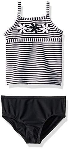 Carter's Baby Girl's Two-Piece Swimsuit Swimwear, Black Stripe, 12 Months