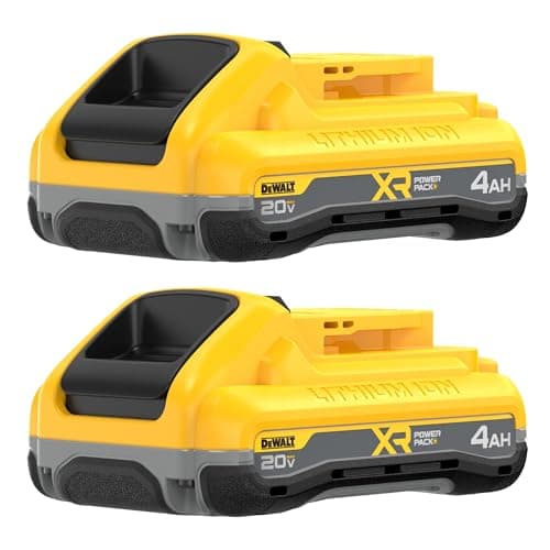 DEWALT 20V MAX XR POWERPACK™ Battery, 4Ah Lithium Ion, 50% More Power, Compatible with All 20V MAX Tools, 2 PK (DCB2104-2)