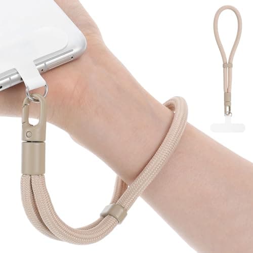 Phone Wrist Strap, Lanyard Hand Universal Adjustable Phone Wristlet, Tether Anti Theft Wrist Lanyard for Phones, Cellphone Neck Holder for Most Smartphones, Non-Adhesive Tether Tabs for Men/Women
