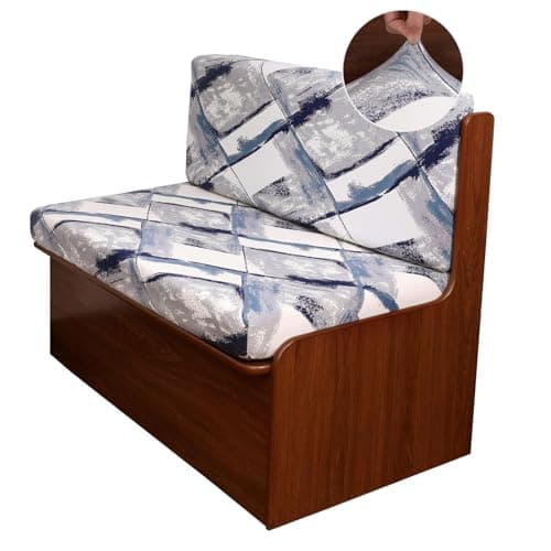 CRFATOP RV Dinette Cushion Covers Printed Elastic Camper Cushion Slipcover Stretchable Loveseat Sofa Chair Cover Furniture Protector for RV Camper Car Bench 1 Backrest Cover & 1 Bench Cover,09