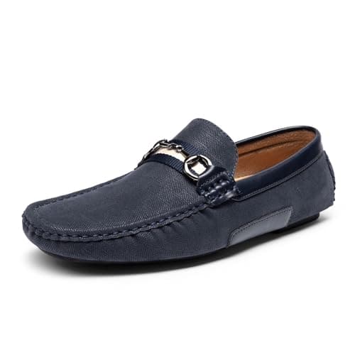Bruno Marc Men's Driving Penny Loafers Casual Moccasins Shoes,Size 7,Navy