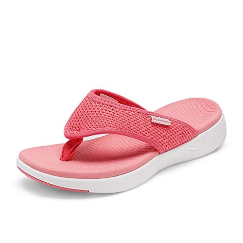 DREAM PAIRS Women's Arch Support Soft Cushion Flip Flops Thong Sandals,Size 5.5,Watermelon/Red,BREEZE-2
