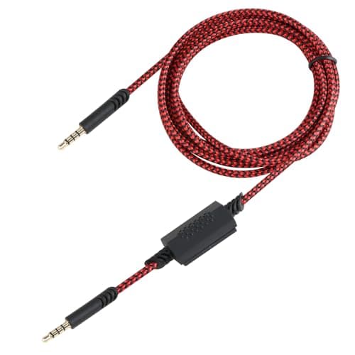 Nextpal Detachable Gaming Headset Cable Replacement, 3.5mm(1/8") Nylon Braided with Inline Mute Switch Volume Headset Cable Compatible with Astro (Type 3)