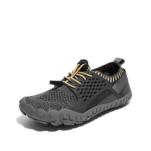 NORTIV 8 Kids Water Shoes, Lightweight Quick Dry Barefoot Athletic Aqua Sports Shoes for Boys & Girls, Outdoor, Summer,Size 11 Little Kid,Dark Grey,Aqua