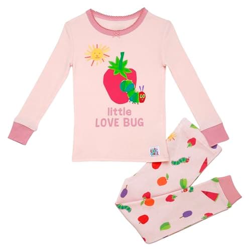 Baby Starters The Very Hungry Caterpillar 2-Piece Snug Fit Girls Pajamas (Cotton, Pink Fruit Print, 4T)