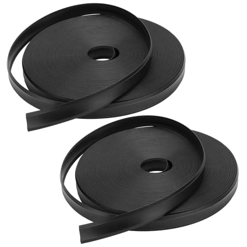 Datanly 2 Rolls 1" RV Trim Molding Insert Total 200 ft Black Vinyl Trim Insert Screw Cover Waterproof Vinyl Corner Molding for RV Boat Camper Travel Trailer