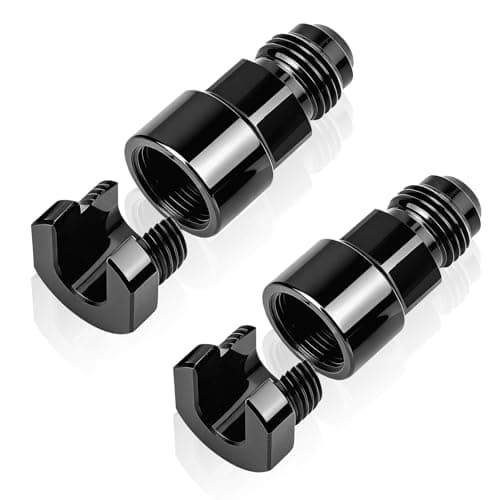Bromirix Durable 6AN Male Fuel Adapter to 3/8" & 5/16", Quick Connect with Threaded Female EFI Fuel Rail Fittings Aluminum