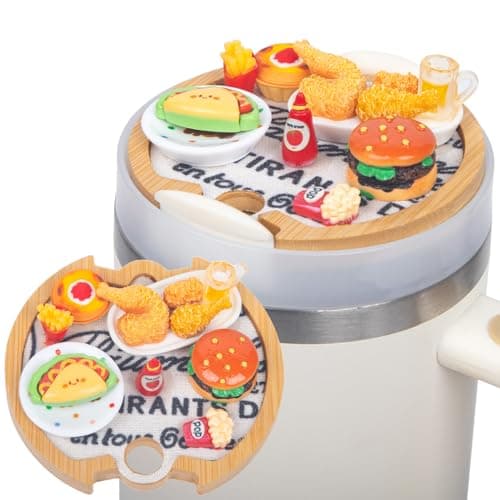 foci cozi Used for Stanley Cup Lid Accessories Charms,Miniature Food Drink Charms for Stanley Cups H2.0 Accessories 30oz 40oz (Fast Food Yellow, 40oz)