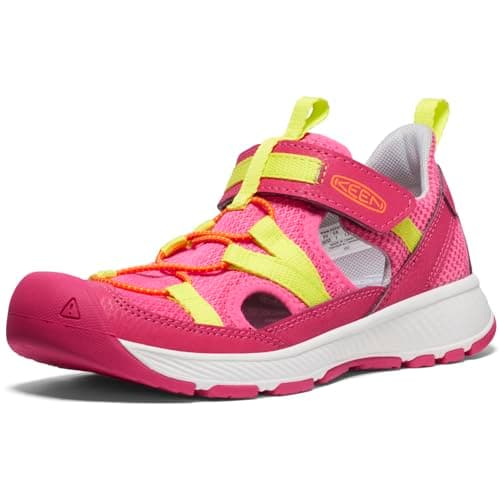 KEEN Unisex-Child Motozoa Breathable Comfortable Easy On Quick Dry Athletic Sandals, Jazzy/Evening Primrose, 5