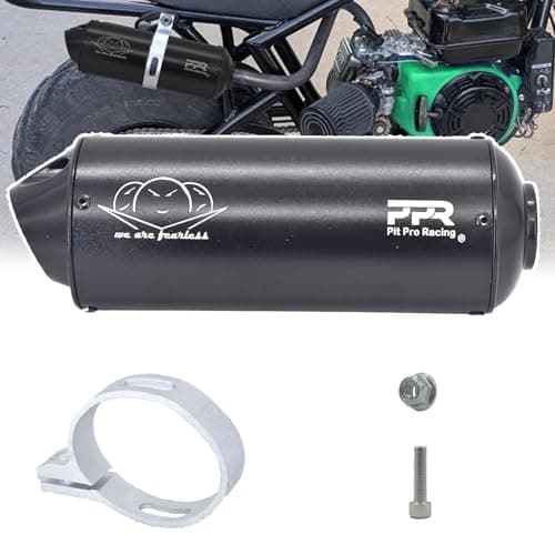 38mm Motorcycle Exhaust Muffler Tip Pipe Fits for 50cc 110 125cc 150cc 160cc Dirt Pit Bike ATV Quad 4 Wheeler Black
