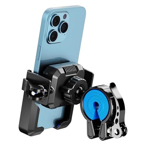 RESPECTED BRO Motorcycle-Phone-Mount & Bike Phone Holder - Durable Phone Holder for Bike and Motorcycle, Bicycle Phone Mount, Fits All Smartphones (Blue)