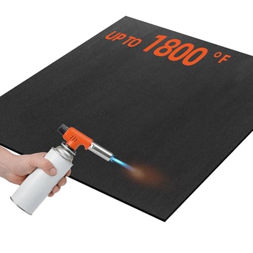 UCandy Carbon Felt Fireproof Welding Blanket, Heat Resistant Up to 1800°F, 12 * 12 in Flame Retardant Fabric Carbon Felt for Stove Wick, Heat Shield for Soldering, Firepit, Smoker, Black