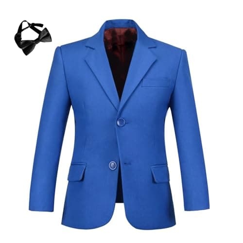 Boys Suit Blazers Classic Fit Sports Jacket Royal Blue Blazer for Boy Wedding Christmas Party Size 7
