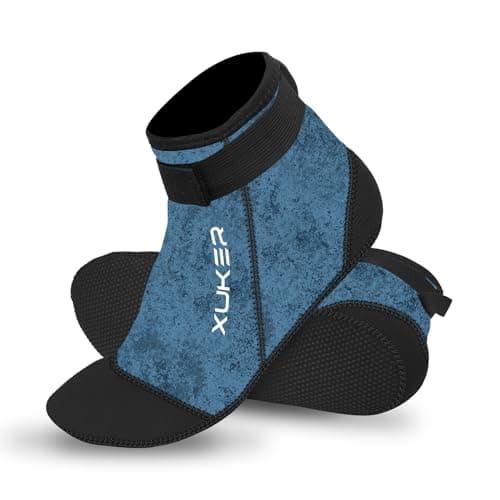 XUKER Water Socks Neoprene Socks, 3mm Glue Blind Stitch Sand Beach Volleyball Wetsuit Socks Water Booties for Diving