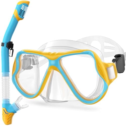 Greatever Snorkeling Gear for Kids, Snorkel Mask Set Diving Swim Goggles
